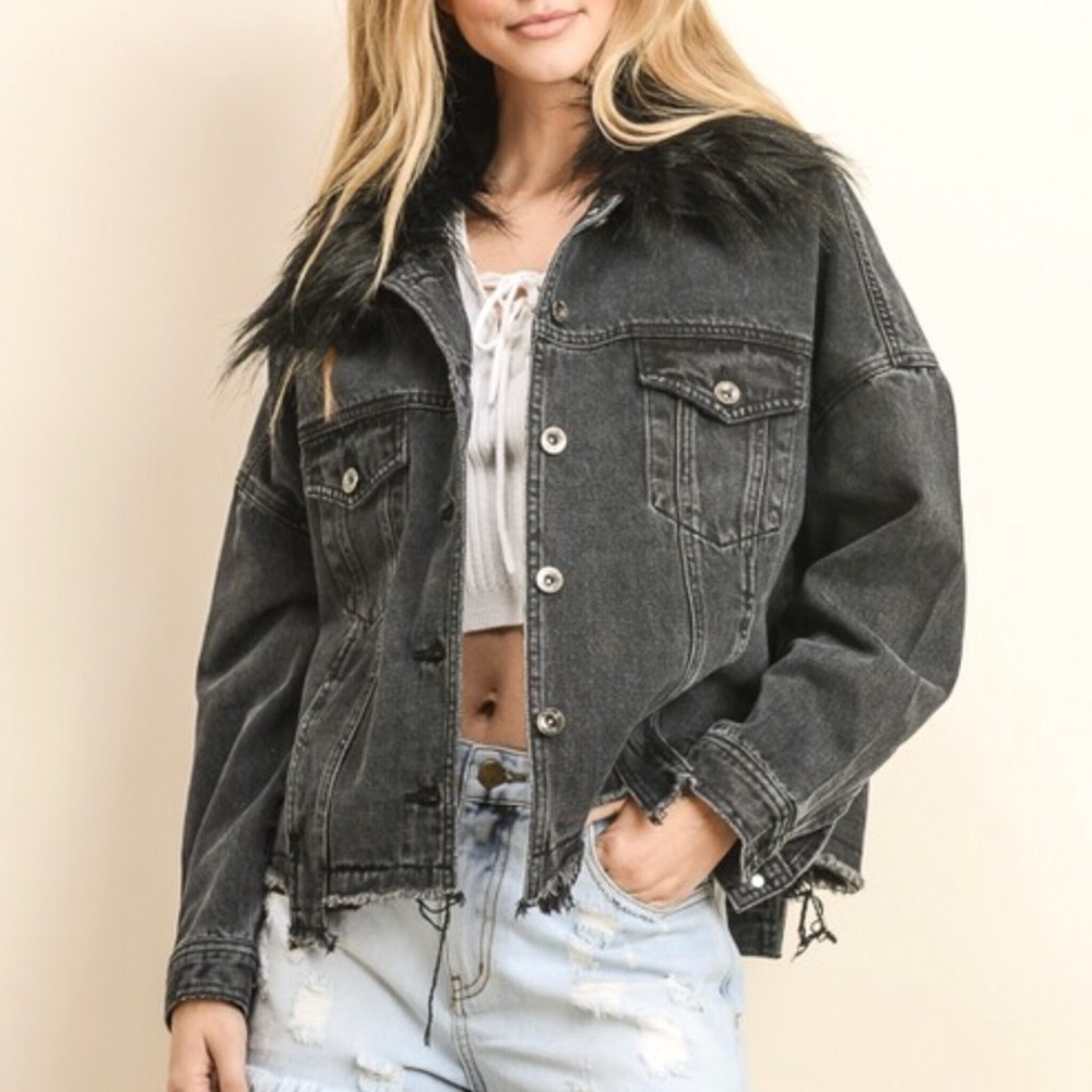 LAST SIZE SMALL | distressed jean jacket - Picture 2 of 8